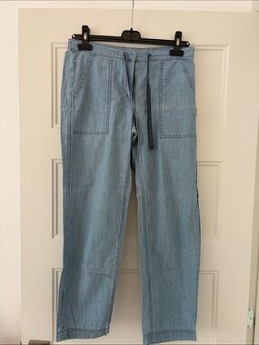 J. Crew Light Blue Drawstring Wide-Leg Trousers